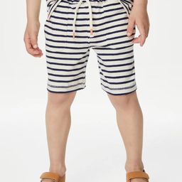 Marks & Spencer Boys Striped Mid Rise Pure Cotton Shorts-image-38