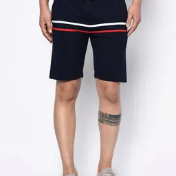 GLITO Men Striped Mid Rise Regular Fit Technology Cotton Shorts-picture-17