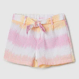 max Girls Striped Mid-Rise Pure Cotton Regular Shorts-7
