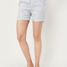 max Women Striped Mid Rise Shorts-image-86