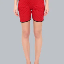DIAZ Women Polka Dot Printed Cotton Lounge Shorts-image-78