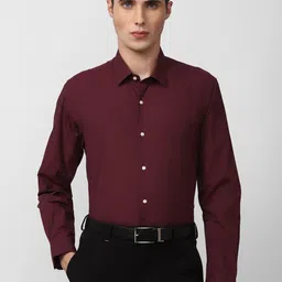 Peter England Men Maroon Formal Shirt-image-12