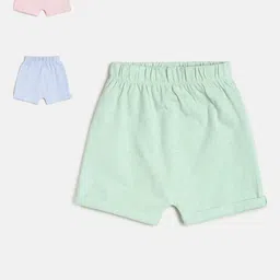 MINI KLUB Girls Pack of 3 Pure Cotton Shorts-picture-3
