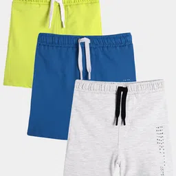 Anthrilo Boys Pack of 3 Solid Cotton Shorts-image-9