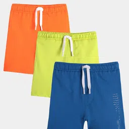 Anthrilo Boys Pack of 3 Solid Cotton Shorts-picture-34