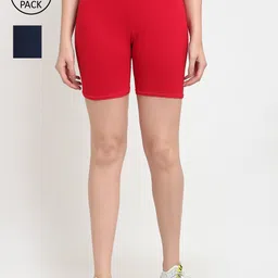 Jinfo Women Pack Of 2 Cycling Sports Shorts-picture-44
