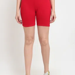 Jinfo Women Red Cycling Sports Shorts-picture-2