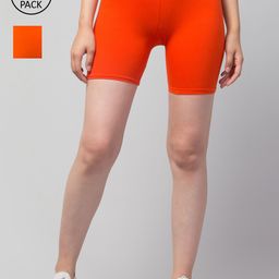 Apraa & Parma Women Pack Of 2 Skinny Fit Cycling Cotton Sports Shorts-image-83