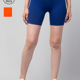 Apraa & Parma Women Pack Of 2 Skinny Fit Cycling Cotton Sports Shorts-image-96