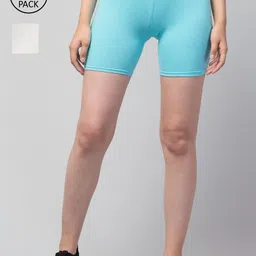 Apraa & Parma Women Pack Of 2 Slim Fit Cycling Shorts-image-79