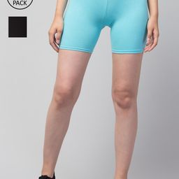 Apraa & Parma Women Pack of 3 Slim Fit Cycling Sports Shorts-picture-19