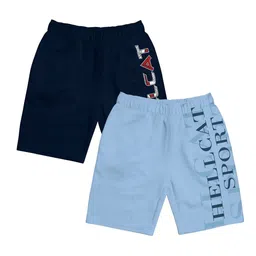 HELLCAT Girls Pack Of 2 Typography Printed Cotton Shorts-image-60