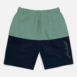 HELLCAT Boys Mid Rise Colorblocked Cotton Sports Shorts-40