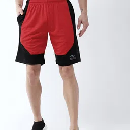 Masch Sports Men Red Colourblocked Training or Gym Sports Shorts-image-93