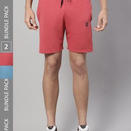 VIMAL JONNEY Men Pack Of 2 Mid-Rise Knitted Cotton Sports Shorts-image-72