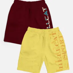 HELLCAT Boys Pack of 2 Cotton Sports Shorts-57