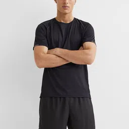 H&M Men Black Solid Fast-Drying Sports Shorts-image-66