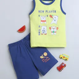 BUMZEE Boys Graphic Printed Pure Cotton T-shirt with Shorts-38