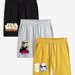 Minicult Boys Pack Of 3 Star Wars Printed Cotton Shorts-image-13