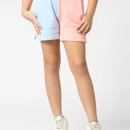 Pepe Jeans Girls Mid-Rise Colourblocked Cotton Shorts-image-2