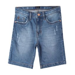 Allen Solly Junior Boys Mid-Rise Washed Distressed Denim Shorts-picture-11