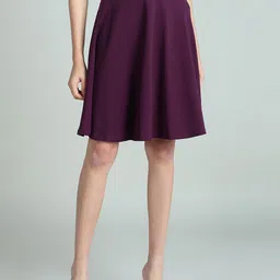 BAESD Above Knee Length Flared Skirt-picture-32