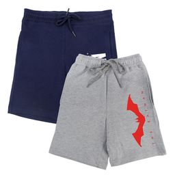 DC by Wear Your Mind Boys Pack Of 2 Navy Blue & Grey Printed Batman Shorts-13