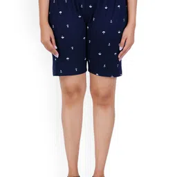 GUIDE Women Cotton Printed Regular Fit Shorts-48