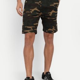 PEPPYZONE Men Khaki Camouflage Printed Outdoor Shorts-image-2