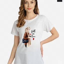 CHOZI Pack of 2 Graphic Chest Printed Round Neck Cotton T-shirts-image-8