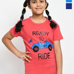 BAESD Girls Pack of 3 Printed Cotton T-shirts-image-76