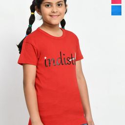 BAESD Girls Pack of 3 Printed Cotton T-shirts-image-74