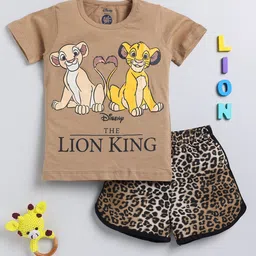 YK Disney Girls Lion King Printed T-shirt With Shorts-picture-35