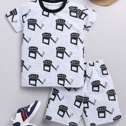 YK Boys Printed T-shirt with Shorts-image-85