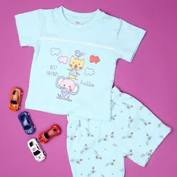 V-Mart Kids Printed Pure Cotton T-shirt With Shorts-picture-13