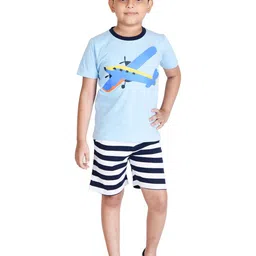 Clothe Funn Boys Conversational Printed T-shirt With Shorts-image-17