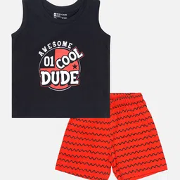 Bodycare Kids Boys Typographic Printed T-shirt With Shorts-image-11