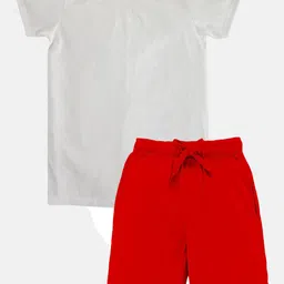 KiddoPanti Boys Round Neck Pure Cotton T-shirt With Shorts-image-63