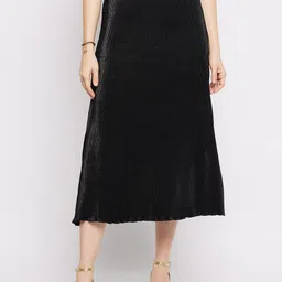 Mayra Striped Satin A-Line Midi Skirt-picture-14
