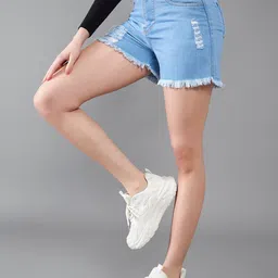 DOLCE CRUDO Women Denim Denim Shorts-picture-19