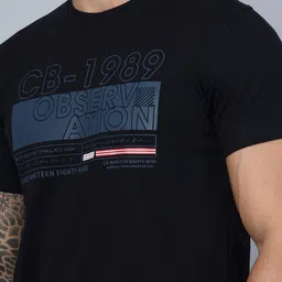 Cantabil Men Typography Printed Regular Fit T-shirt image 4