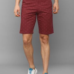 Louis Philippe Sport Men Maroon Printed Slim Fit Shorts-image-14