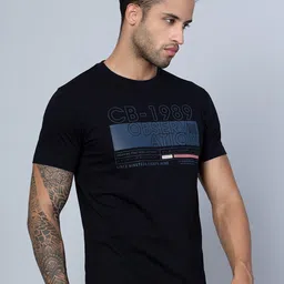 Cantabil Men Typography Printed Regular Fit T-shirt image 2