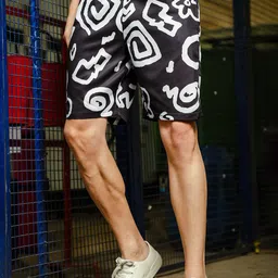 House of Koala Unisex Relaxed Fit Abstract Printed Casual Shorts image 5