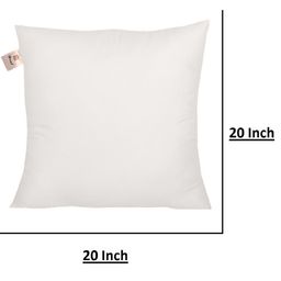 Home Set Of 5 White Solid Microfibre Cushion Inserts image 4