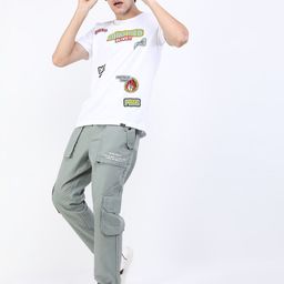 HIGHLANDER Men White Printed Slim Fit T-shirt-image-97
