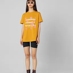 ONLY Women Typography Printed Cotton T-shirt-image-68