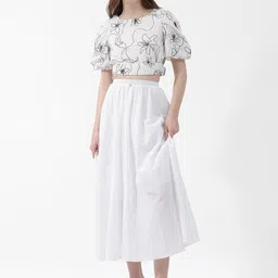 RAREISM Flared Midi Skirts-image-57