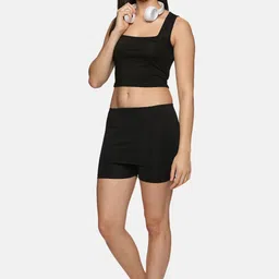 NOT YET by us Women Pack Of 2 Front Double Layer Stretchable shorts image 2
