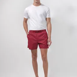 RARE RABBIT Men Kort Regular Fit High-Rise Cotton Shorts-20